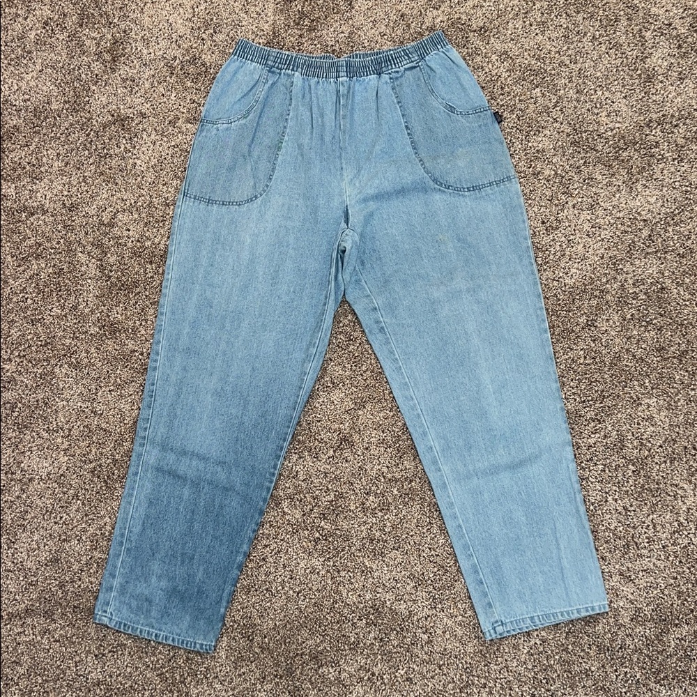 Women’s Blassport Light Blue Denim Elastic Waist Plus Size Jeans